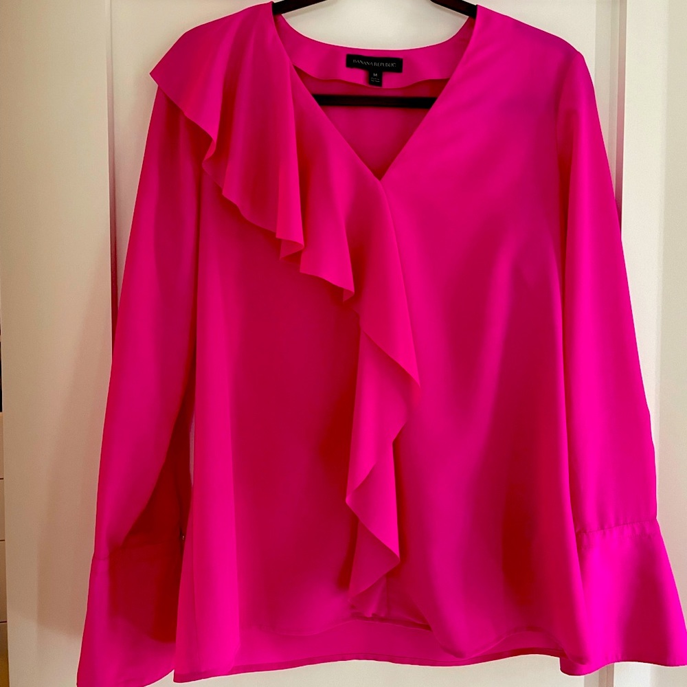Fuschia blouse from Banana Republic. Worn once.
